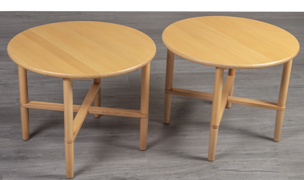 Danish Vintage Beech Coffee Tables By, Round Coffee Tables Second Hand