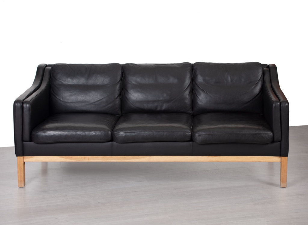 Enquiring about Danish 1990's Black Leather Sofa by Skipper Furniture