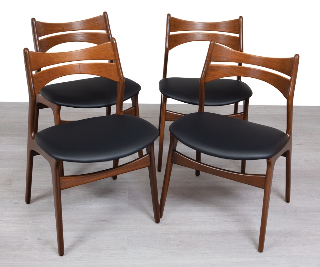 Enquiring about Danish 1960s Set x 4 Teak Designer Dining Chairs - Erik Buch