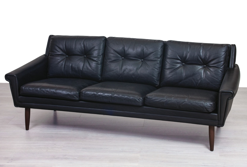 Enquiring about Danish 1970s Black Leather 3-Seater Sofa