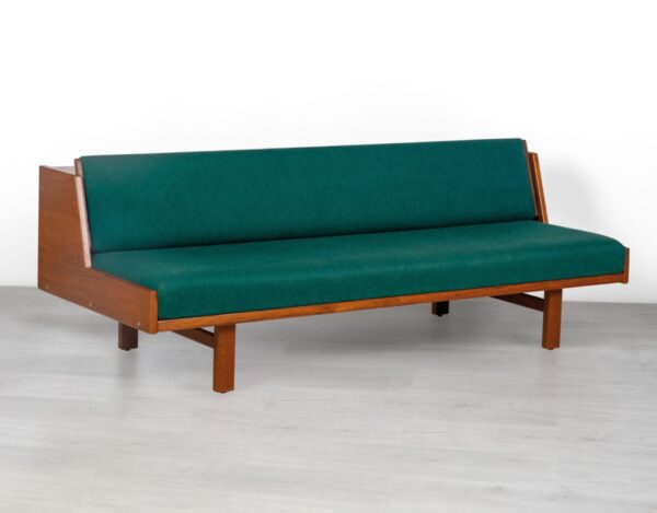 Hans J. Wegner GE258 Daybed Getama Denmark Danish Vintage 1960s Mid Century Modern Sofa Bed Teak Original Wool